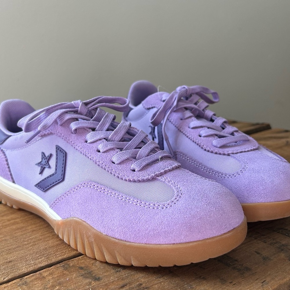 Lavender Suede Women's Sneakers - Converse Style